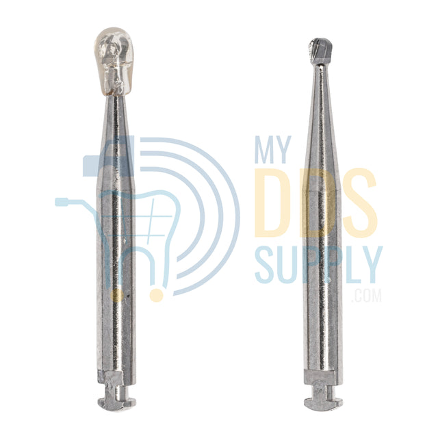10 RA4 Round Carbide Dental Burs for Slow Speed Handpiece Right Angle Latch - My DDS Supply