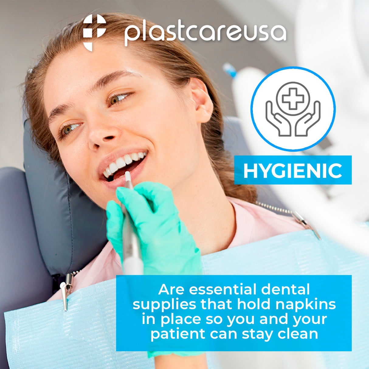 10 Pack Metal Chain Bib Clip Holders for Dental Bibs - Lanyard with Ball Chains & Clamps to Hold Napkin, Covers, Mask for Dentist Clinic, Elderly Care - My DDS Supply