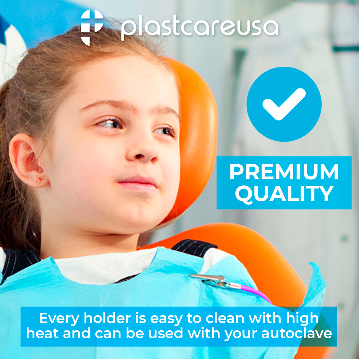 10 Pack Assorted Bib Clip Holders for Dental Bibs Napkins - Blue, Green, Pink, Purple, Orange (2 of Each Color) - My DDS Supply