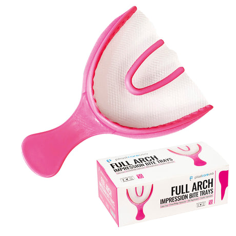 30 x Full Arch Pink Bite Registration Impression Trays (1 Box) - My DDS Supply