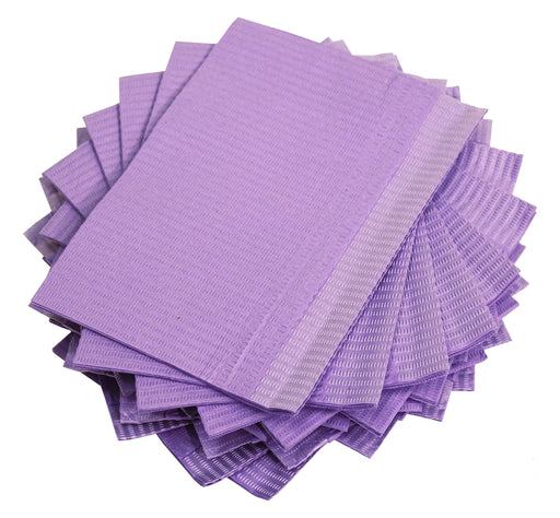 500 Lavender 3-Ply 13x18 Dental Patient Towel Bibs (Case of 500) by PlastCare USA - My DDS Supply