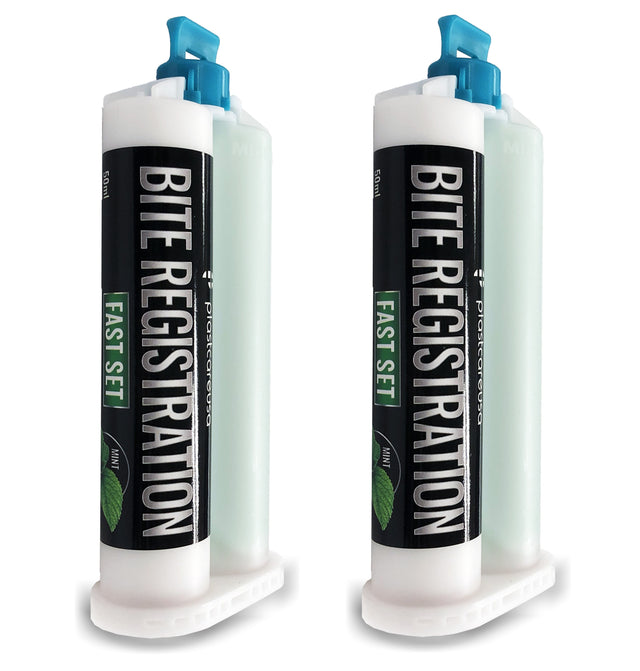 2 Fast Bite Registration Material 50ml Cartridges (Fast Set) by PlastCare USA - My DDS Supply