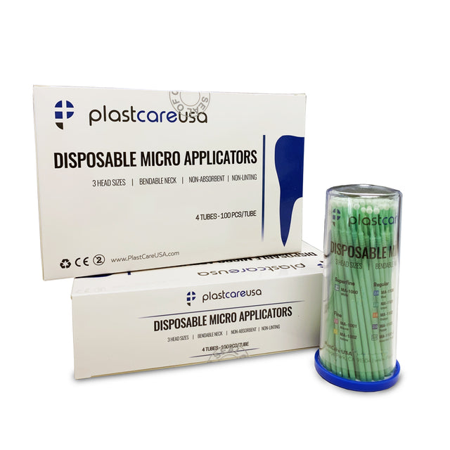 400 Regular Green Dental Micro Applicator Brushes (4 Tubes of 100) - My DDS Supply