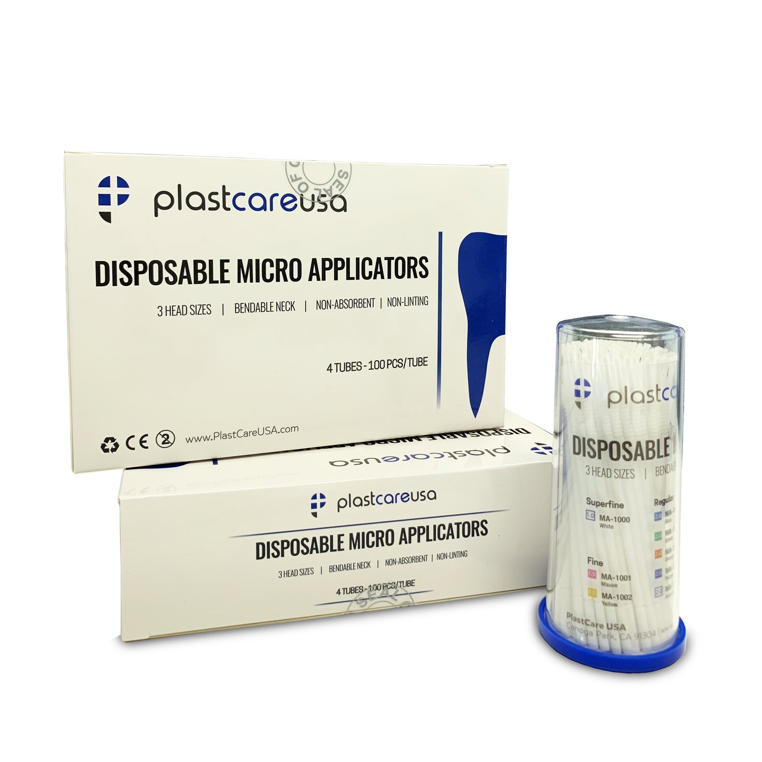 400 Superfine White Dental Micro Applicator Brushes (4 Tubes of 100) - My DDS Supply