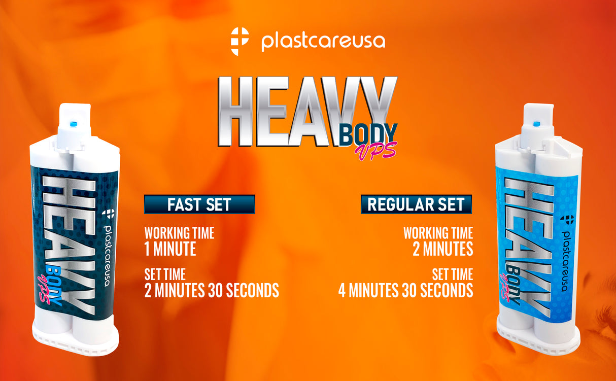 4 x VPS Heavy Body Fast Set Impression Material 50 mL Cartridges, Dental PVS - My DDS Supply