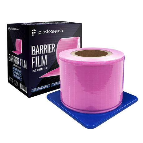 8 x Pink Barrier Film, 4" x 6", 1200 Sheets (1 Case of 8 Rolls) - My DDS Supply