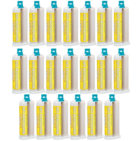 20 Bulk Unflavored Super Fast Set Bite Registration Material 50ml Cartridges by PlastCare USA - My DDS Supply