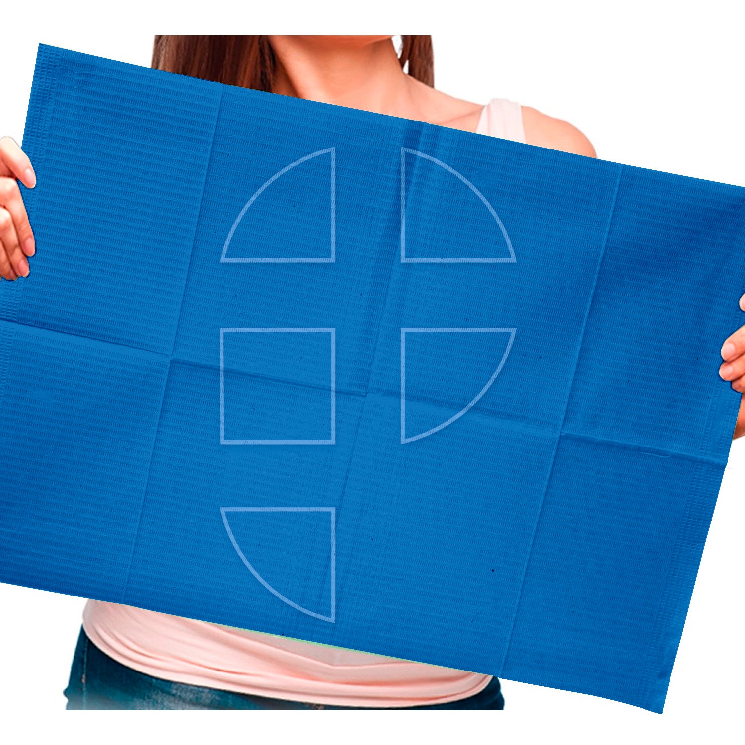 500 Cobalt Blue 3-Ply Dental Patient Towel Bibs by PlastCare USA - My DDS Supply