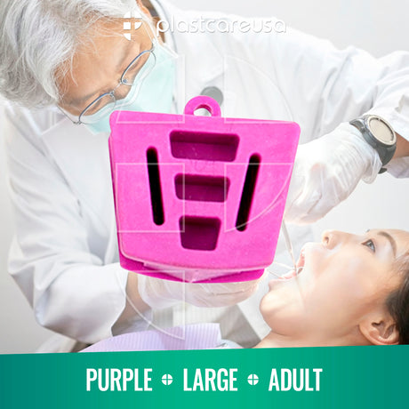 10 x Bite Block Autoclavable Silicone Mouth Props (Large - Purple) - My DDS Supply