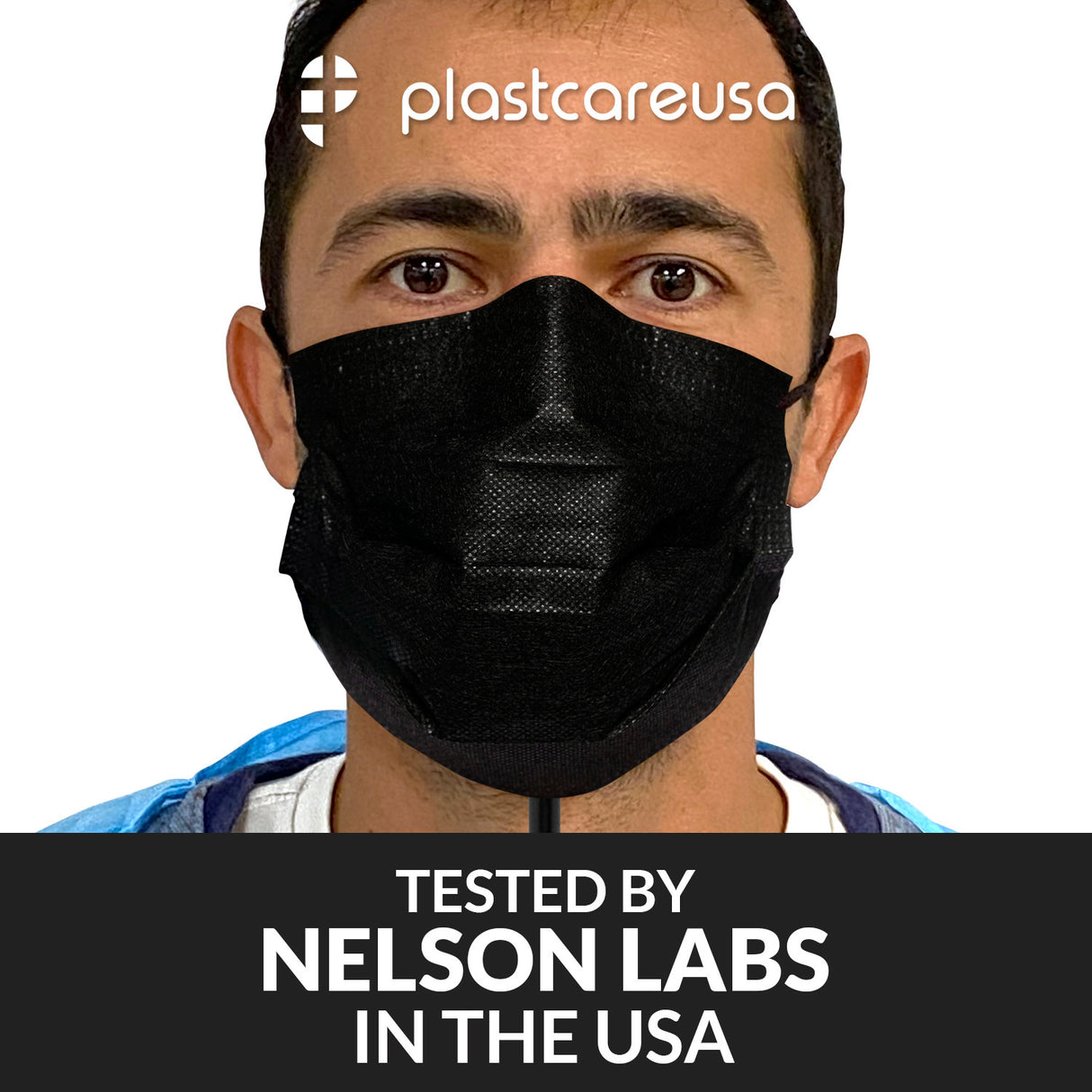 2000 4-Ply ASTM Level 3 Surgical Masks (Black) by PlastCare USA (40 Boxes of 50) - My DDS Supply