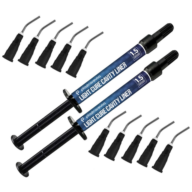 2 Light Curve Cavity Liner Syringe 1.5g with 10 Applicator Tips - My DDS Supply