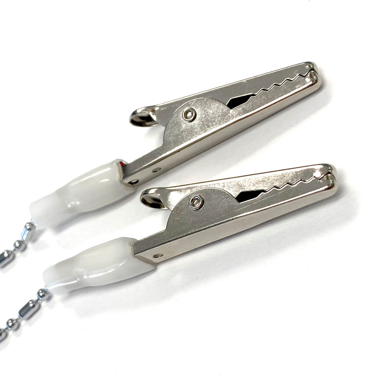 10 Pack Metal Chain Bib Clip Holders for Dental Bibs - Lanyard with Ball Chains & Clamps to Hold Napkin, Covers, Mask for Dentist Clinic, Elderly Care - My DDS Supply