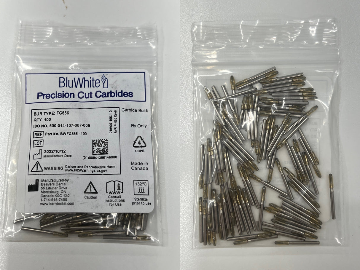 Beaver FG 556 Carbide Burs Clinical Length Straight Flat End Cross Cut Fissure 100/pack - My DDS Supply