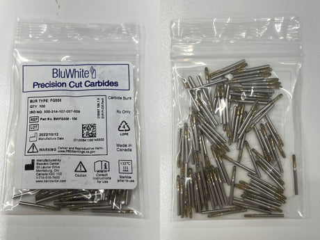 Beaver FG 556 Carbide Burs Clinical Length Straight Flat End Cross Cut Fissure 100/pack - My DDS Supply