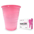 2000 Pink Plastic Disposable Ribbed Drinking Dental Cups, 5 Oz by PlastCare USA - My DDS Supply