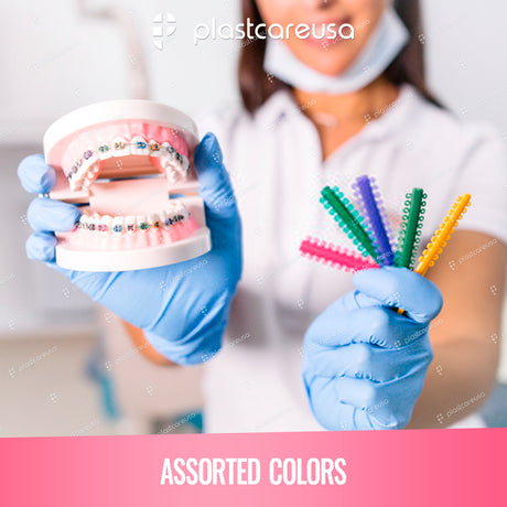 1040 Assorted Dental Ligature Rubber Ties Bands Braces Orthodontic Elastic, 1 Bag - My DDS Supply