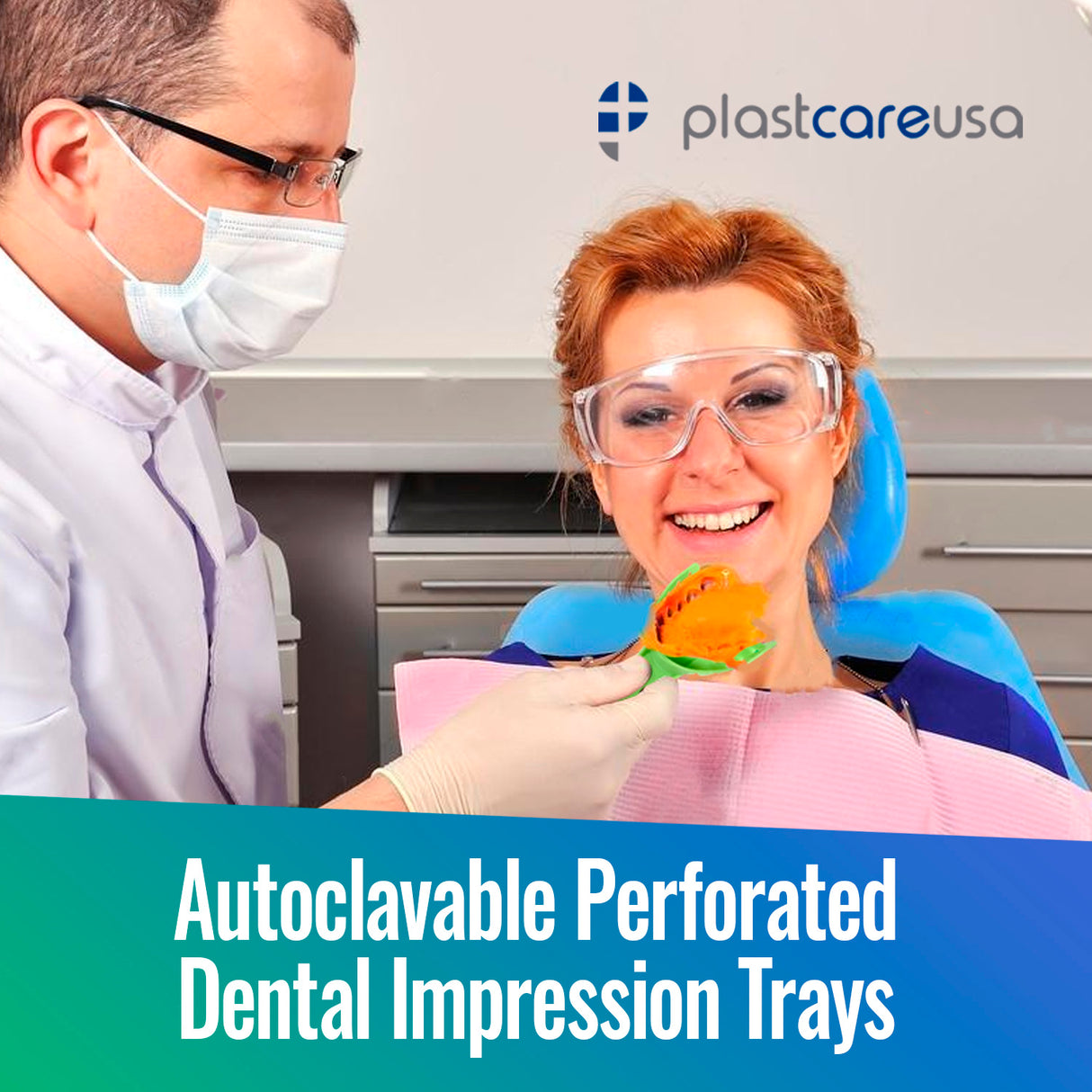 #4 Medium Lower Autoclave Perforated Impression Trays (Bag of 12) by PlastCare USA - My DDS Supply