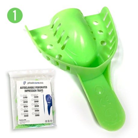 #1 Large Upper Autoclave Perforated Impression Trays