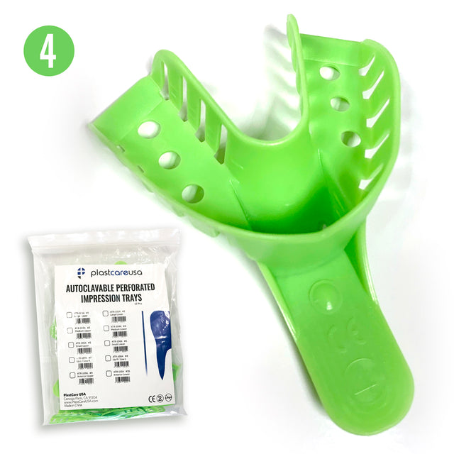 #4 Medium Lower Autoclave Perforated Impression Trays
