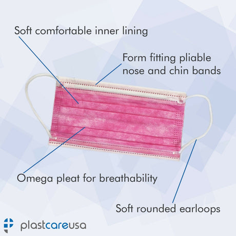 50 Purple ASTM Level 1 Procedure Surgical Dental Mask (Box of 50) - My DDS Supply