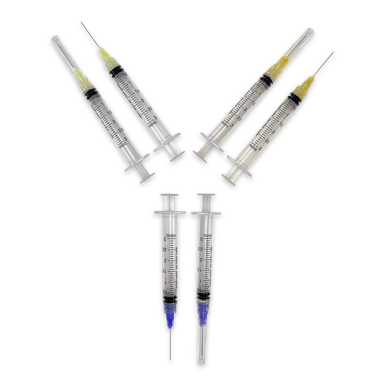 25 x 3cc 25 Gauge Irrigation Syringes & Tips, Orange (1 Bag) - My DDS Supply