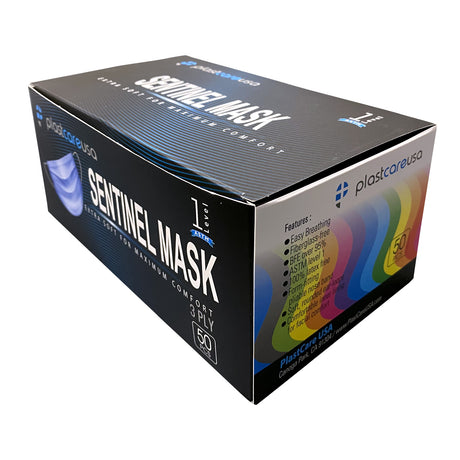 ASTM Level 1 Blue Surgical Earloop Face Mask By PlastCare USA (Box of 50) - My DDS Supply