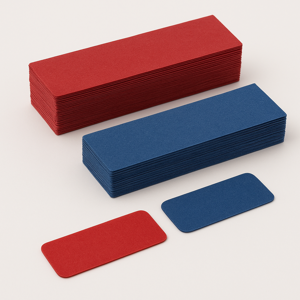 Red and Blue Articulating Paper – 55×18mm, 100 Micron Dental Occlusion Strips
