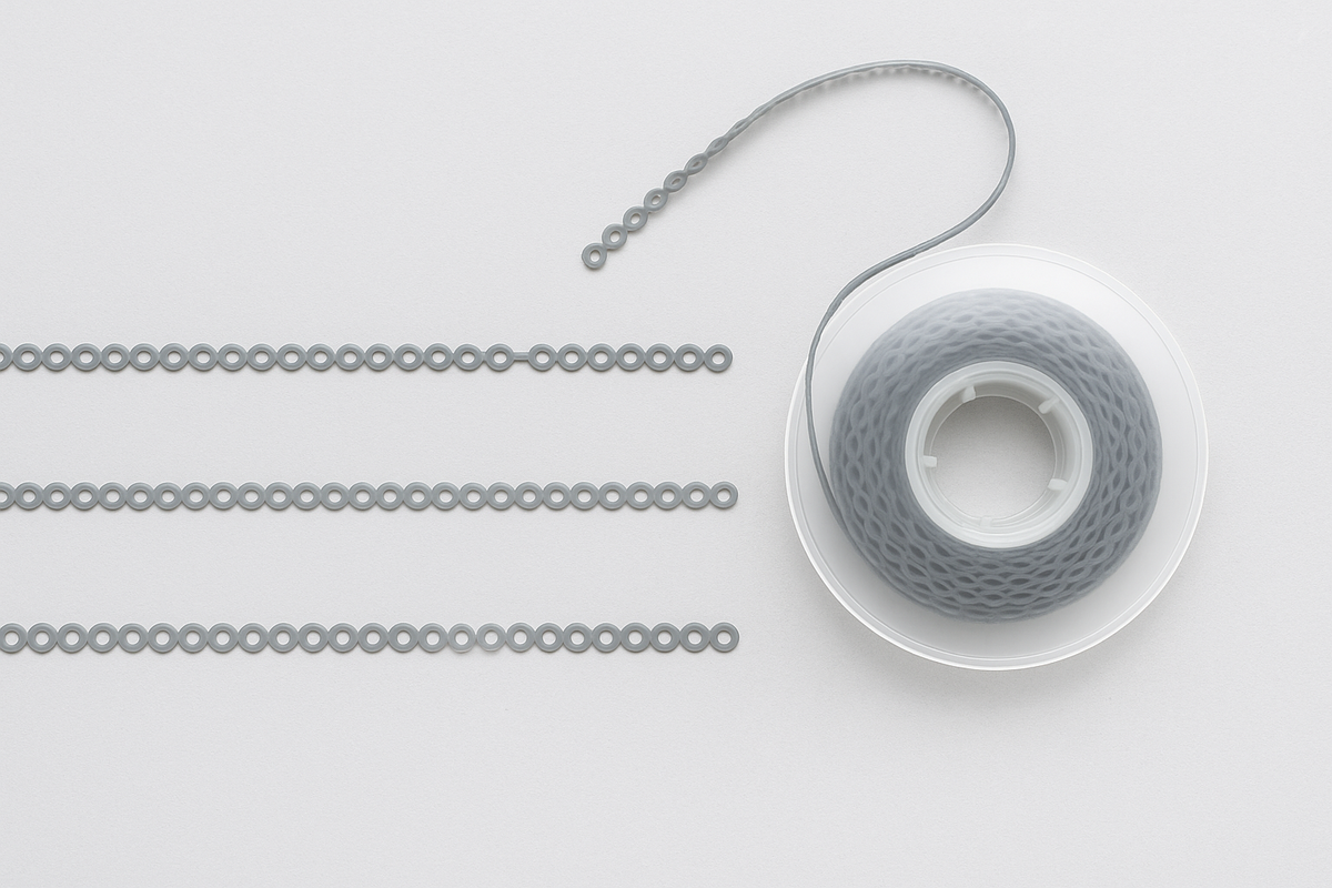 Alastic Chain Dental Power Chains: Short, Long, and Closed Orthodontic Elastic Chain ...