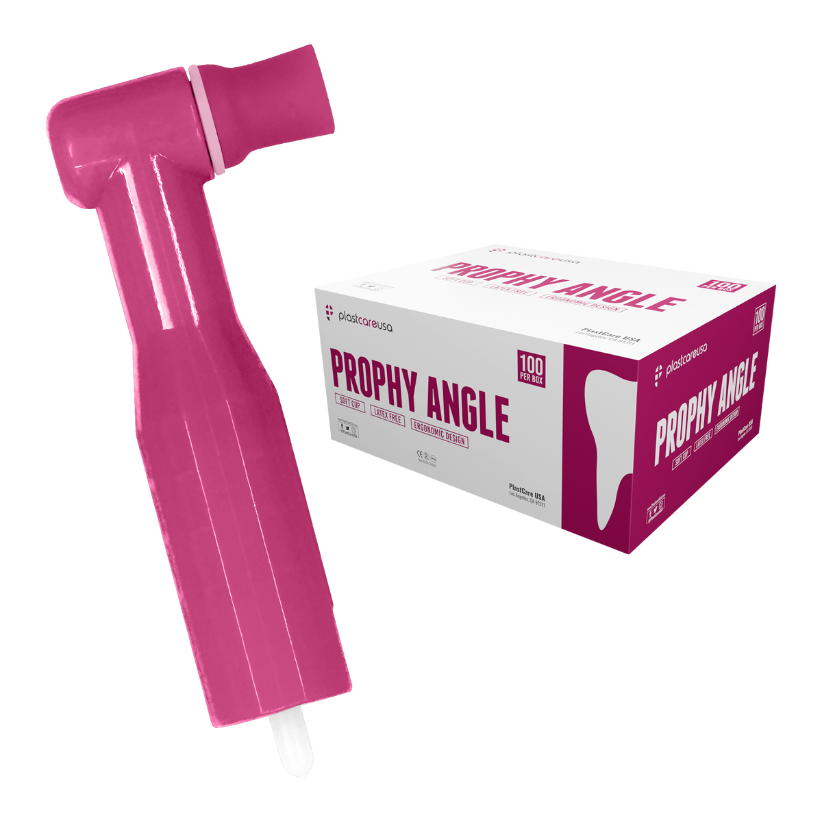 Disposable latex-free dental prophy angle