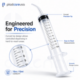 1000 x Curved Tip 12cc Monoject Style Utility Syringes (20 Boxes of 50) by PlastCare USA - My DDS Supply