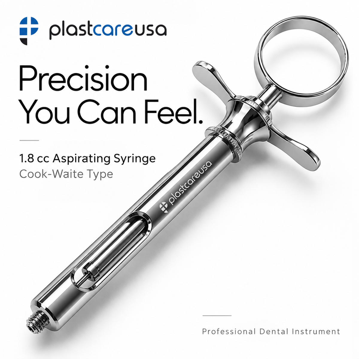 Aspirating Syringe – 1.8 cc Cook-Waite Type Dental Anesthetic Syringe