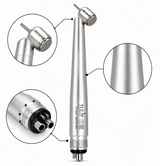 Tulip ST-HS45 Surgical High Speed Handpiece – 45° Push Button, 4-Hole, Stainless Steel, Autoclavable Dental Handpiece