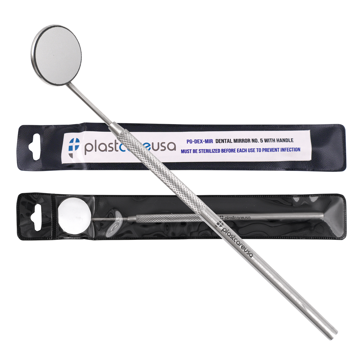 Dental Mirror No. 5 with Handle – German Stainless Steel Mouth Mirror (Autoclavable)