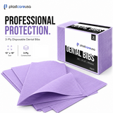 2000 Lavender 3-Ply 13x18 Dental Patient Towel Bibs (4 Case of 500) by PlastCare USA - My DDS Supply