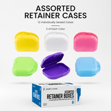 Sealed Assorted Dental Retainer Cases (Box of 12)