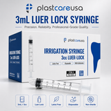 100 3ml (3cc) Luer Lock Disposable Syringes – Non-Sterile for Saline, Oral Medicine, and Precision Use