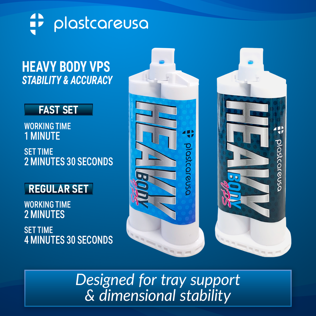 60 x VPS Heavy Body Fast Set Impression Material 50 mL Cartridges, Dental PVS