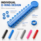 1040 Red Dental Ligature Rubber Ties Bands Braces Orthodontic Elastic, 1 Bag