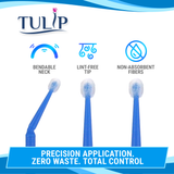 TULIP Regular Micro Applicator Brushes – Blue (2.0mm) | (4 kegs of 100) (400 Total)