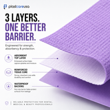2000 Lavender 3-Ply 13x18 Dental Patient Towel Bibs (4 Case of 500) by PlastCare USA - My DDS Supply