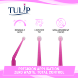 TULIP Fine Micro Applicator Brushes – Pink (1.5mm) | (4 kegs of 100) (400 Total)