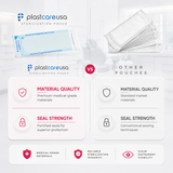3.5" x 10" Self-Sealing Sterilization Pouches for Autoclave (Choose Quantity) by PlastCare USA - My DDS Supply