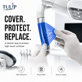 Tulip Blue Dental Barrier Film – 4" x 6" Self-Adhesive Sheets, 1,200/Box