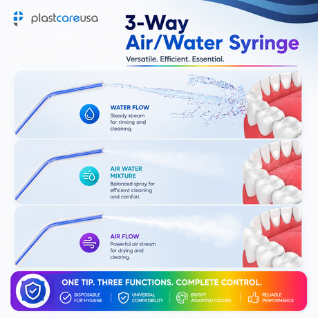 250 x Assorted Air-Water Syringe Tips (1 Bag) - My DDS Supply