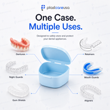 Assorted 40 Pack Bulk Denture Case Bath Holders for Retainers Teeth Guards (Individually Sealed) (8 of Each Color)