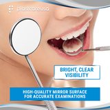 Dental Mirror No. 5 with Handle – German Stainless Steel Mouth Mirror (Autoclavable)