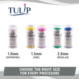 TULIP Superfine Micro Applicator Brushes – White (1.0mm) | (4 kegs of 100) (400 Total)