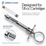 Aspirating Syringe – 1.8 cc Cook-Waite Type Dental Anesthetic Syringe