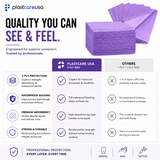 2000 Lavender 3-Ply 13x18 Dental Patient Towel Bibs (4 Case of 500) by PlastCare USA - My DDS Supply