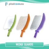 Small Autoclavable Dental Wedge Guards, Green Interproximal Diastema, 10/Pk
